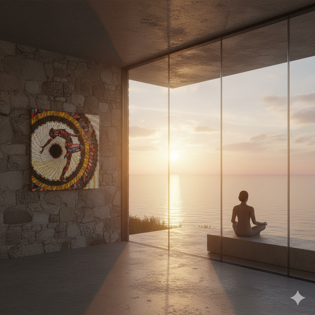 In The Eye Of The Red Dragon - Energised VisionArt by Mauricco - geometric art painting