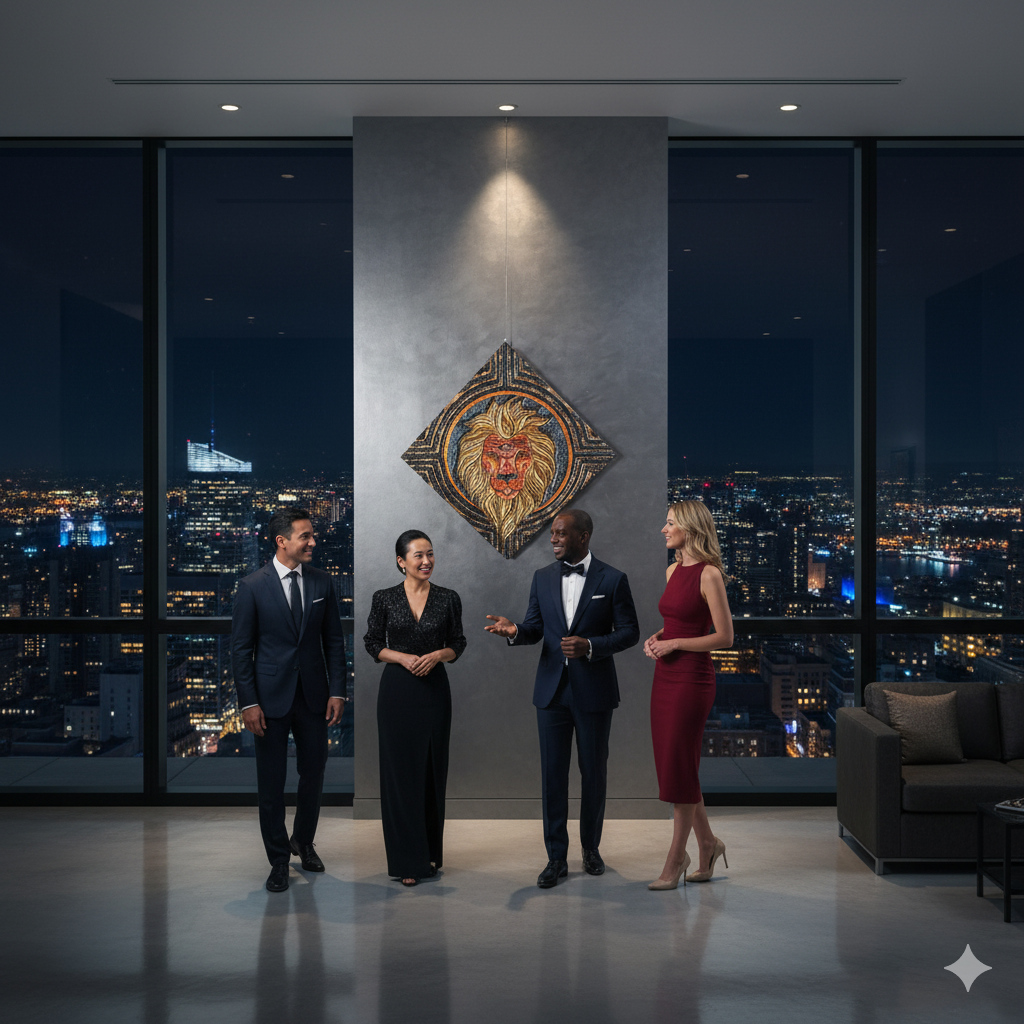 Fiery Lion Reborn - Energised VisionArt by Mauricco - INSPIRATIONAL ARTS