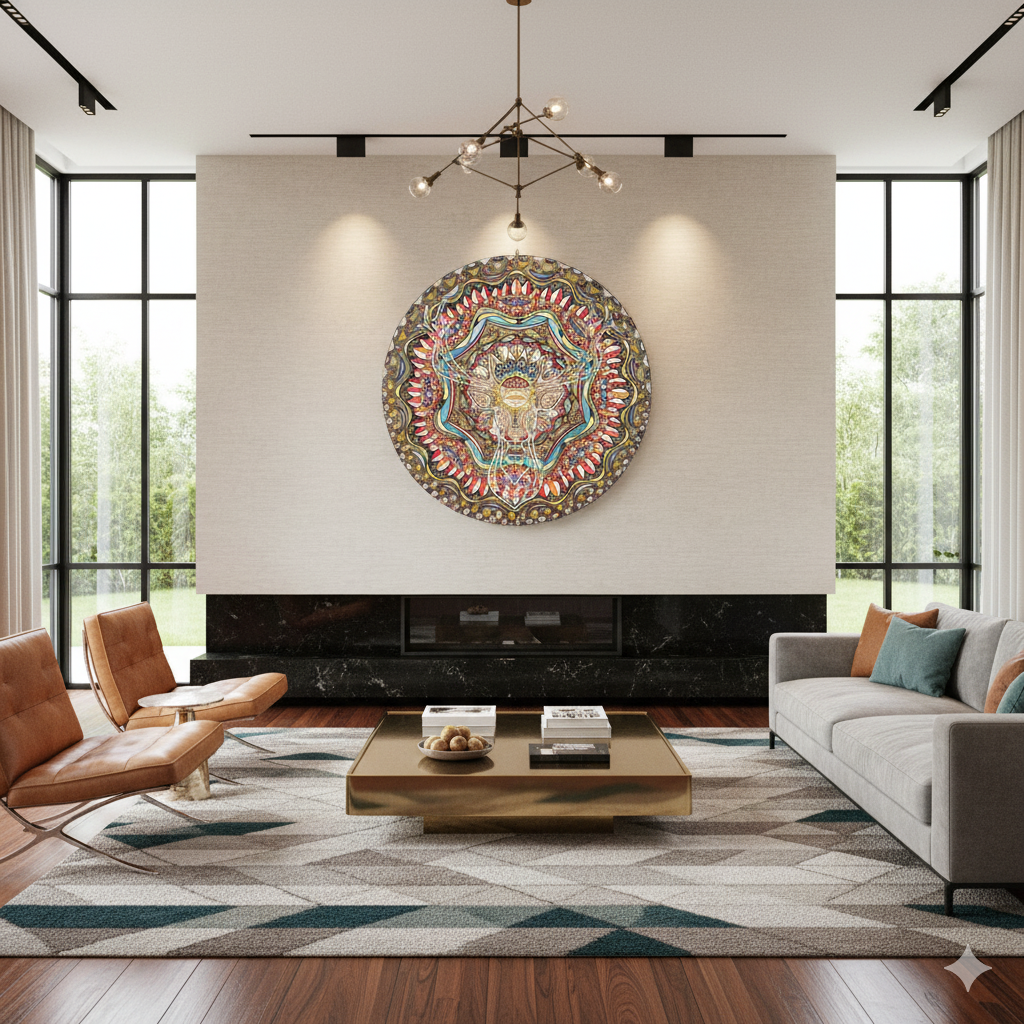 Sun God White Deer - Energised VisionArt by Mauricco - POWERFULL PAINTING